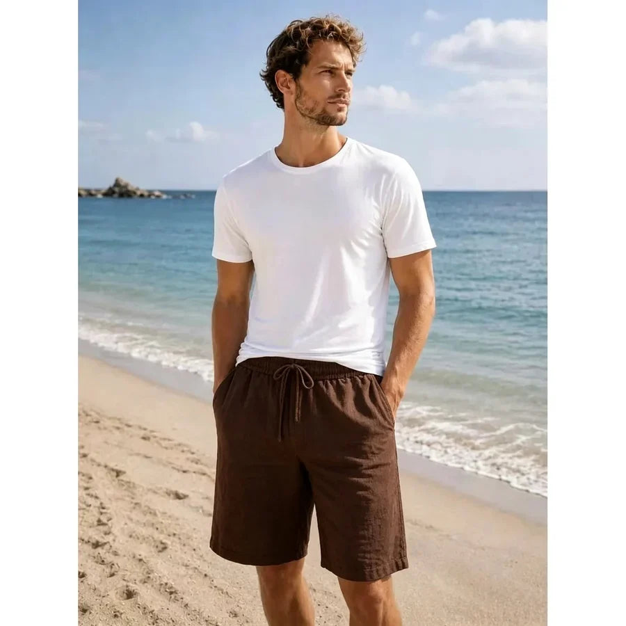 Pantaloncini Uomo in Cotone e Lino, Freschi e Comodi